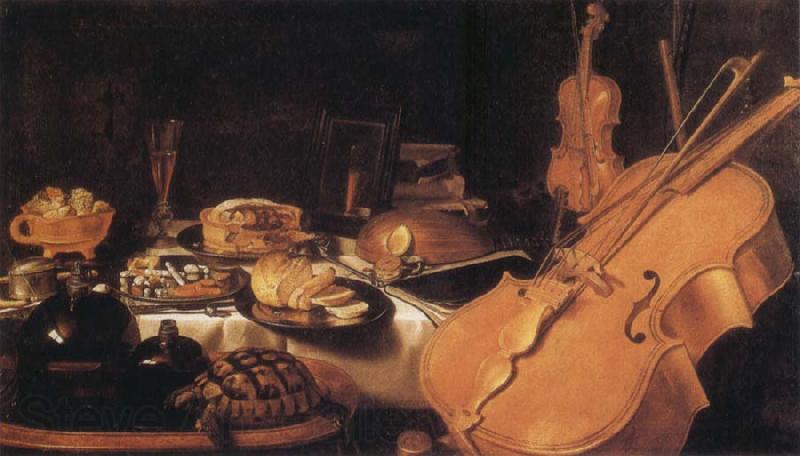 Pieter Claesz Still Life with Museum instruments Norge oil painting art